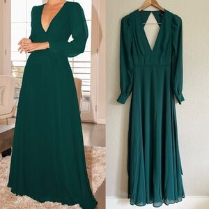 Lulu's Deep Green Maxi Dress